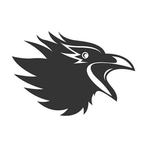 Premium Vector Raven Logo Icon Design Illustration