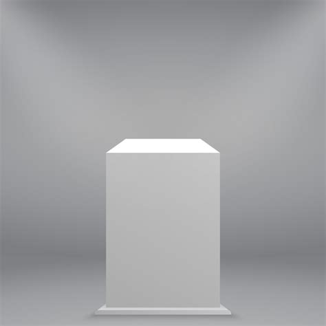 Premium Vector D Realistic White Empty Museum Pedestal Or Podium