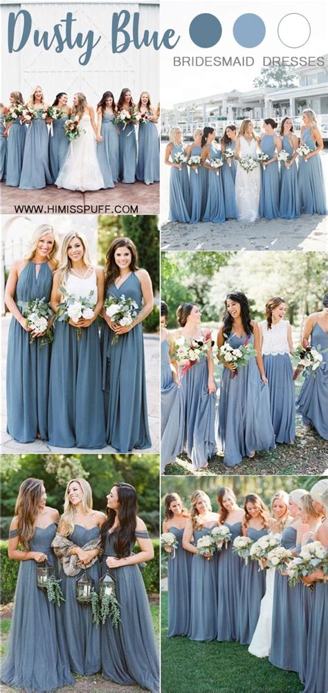 20 Dusty Blue Bridesmaid Dresses Youll Love Hi Miss Puff Dusty