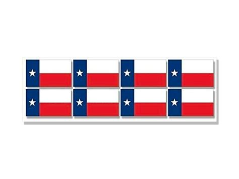 Sheet of 8: Texas Flag Stickers vinyl Decal Tx Scrapbooking - Etsy