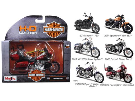 Harley Davidson Motorcycle 6pc Set Series 34 1/18 Diecast Models by Maisto