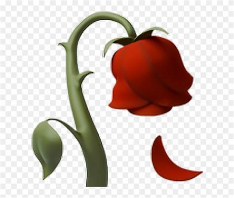 Rose Deadrose Flower Emoji Iphone Clip Library Library Iphone Dead Rose Emoji Hd Png Download