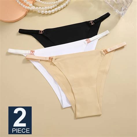 Finetoo Pcs Set Seamless Briefs Metal Button Pants Elastic Bandage