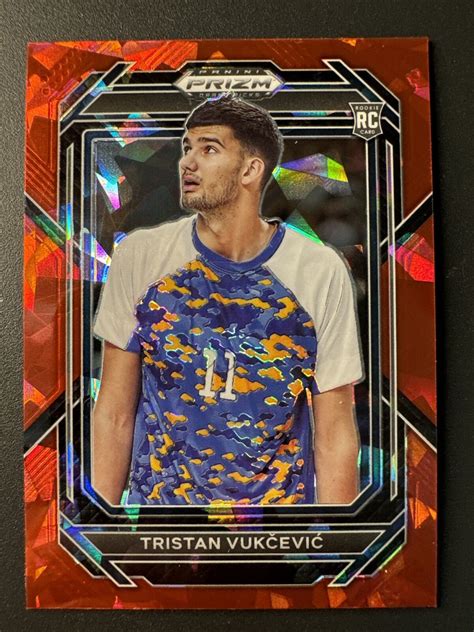 Panini Prizm Draft Picks Tristan Vukcevic Red Ice Prizm Mint