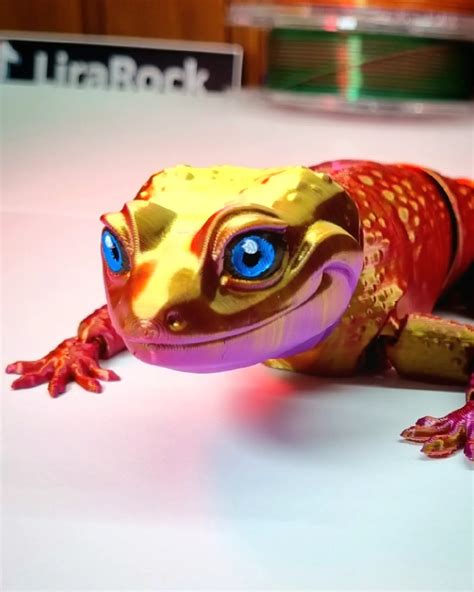 Impresión 3D Gecko leopardo de juguete articulado cuerpo imprimible