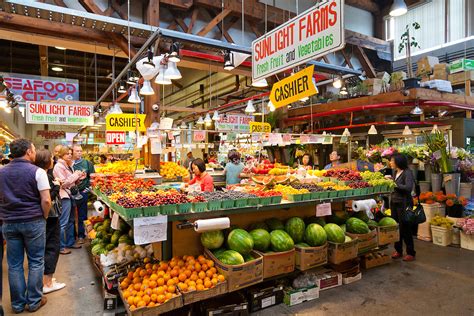 The Granville Island Market In Downtown Vancouver British Columbia