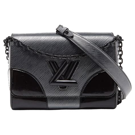 Louis Vuitton Anthracite Nacre Black Epi Leather Twist Mm Bag For Sale