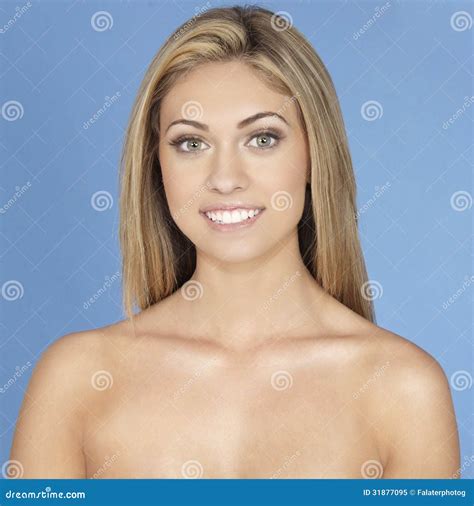 Teen Blond Girl Head Shot Stock Image Image Of Silky