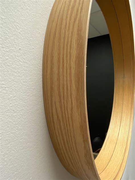 Espejo circular de madera Espejo redondo de roble grande Etsy México