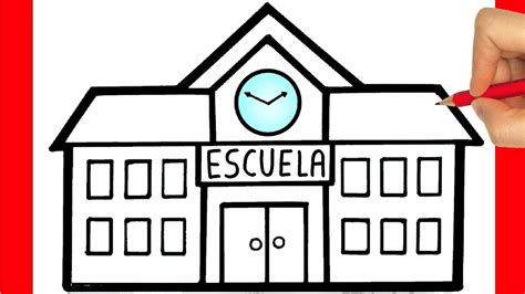 Como Dibujar Una Escuela Facil Paso A Paso Dibujar E Colorear Una