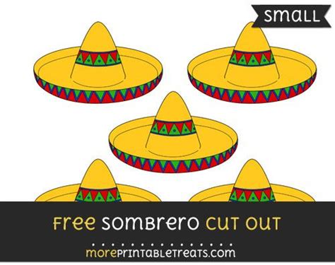 Free Sombrero Cut Out Small Size Printable Sombrero Fiesta Theme