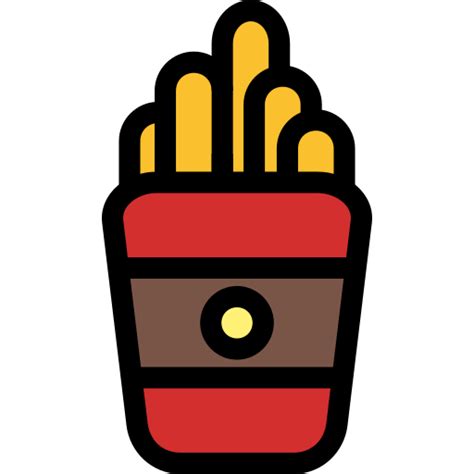 French Fries Generic Outline Color Icon