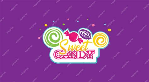 Premium Vector Candy Logo Design Concept Vector Colorful Sweets Logo