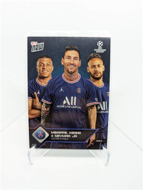 Lionel Messi Kylian Mbappe Neymar Jr 2021 Topps Now UCL 13 Hobbies