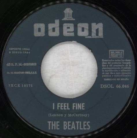 The Beatles I Feel Fine Spanish Vinyl Single Inch Record