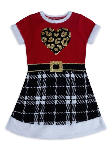 Jolly Sweaters Girls Christmas Novelty Sweater Dress, Sizes 4-16 - Walmart.com