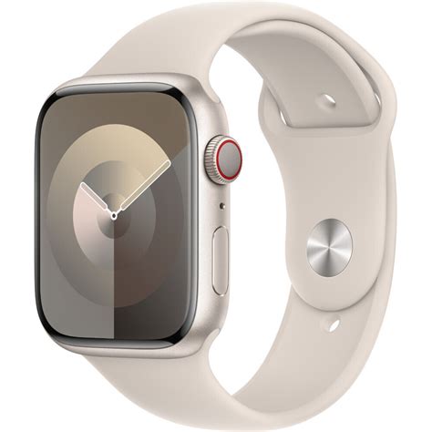 Apple Watch Series 9 Cellular Aluminium 45mm Αδιάβροχο με Esim και Παλμογράφο Starlight με