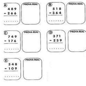 Arme E Efetue As Subtra Es Abaixo E Depois Tire A Prova Real