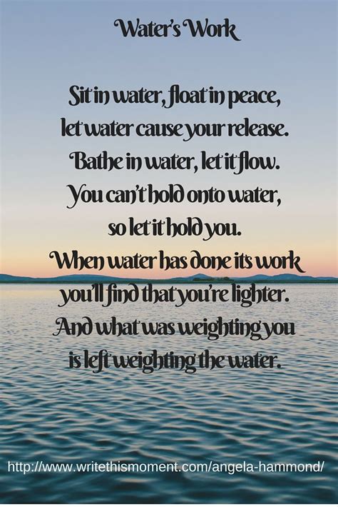 Poem Waters Work Water Let It Flow Poems