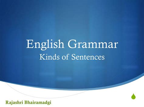 Types Of Sentence English Grammar Ppt