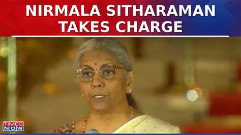 Delhi Nirmala Sitharaman Assumes Charge As Union Minister Of Finance