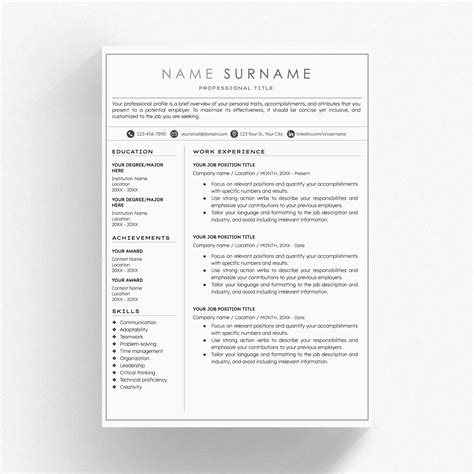 Accomplishments Resume Template: Highlight Your Achievements With Style ️ Oki Docs