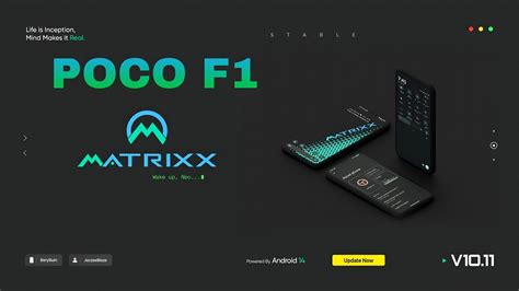 Project Matrixx 10 11 OFFICIAL Android 14 For Poco F1 Matrixx