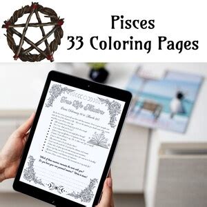 Pisces Zodiac Astrology Cheat Sheets Celestial Witchy 33 Coloring