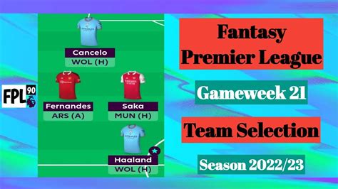 FPL GW21 Team Selection Fantasy Premier League 2022 23 YouTube