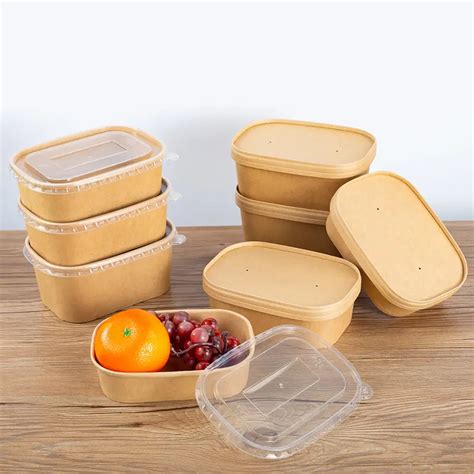 Wholesale Disposable Biodegradable Take Away Food Packaging Salad Bowl