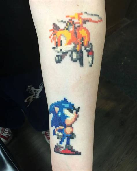 Chronic Ink Tattoo Toronto Tattoo Sonic The Hedgehog And Tails Pixel