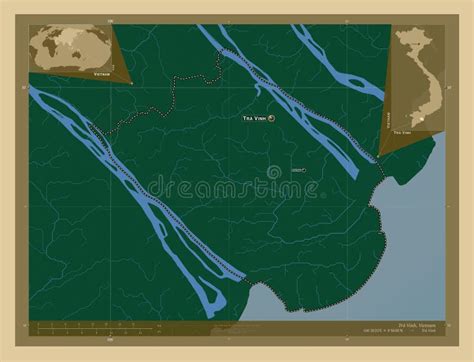 Tra Vinh, Vietnam. Physical. Labelled Points of Cities Stock ...