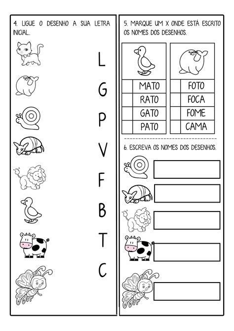 Avaliação de Língua Portuguesa 1º ano Espaço do Professor