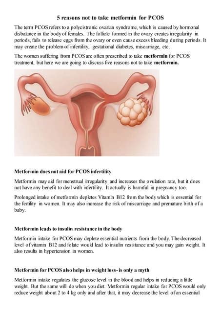 5 reasons not to take metformin for pcos | PDF