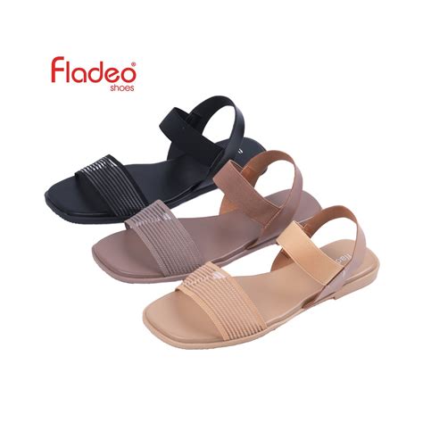 Jual Fladeo E Ldt Rv Sandal Teplek Tali Wanita Strap Flat