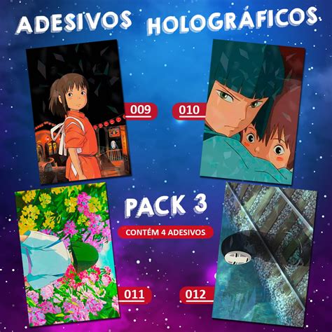 Adesivos Hologr Ficos A Viagem De Chihiro Pack Ao Elo