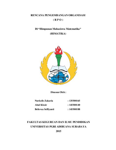 (DOC) Rencana Pengembangan Organisasi RPO HIMATIKA UNIPA Surabaya 2015 ...