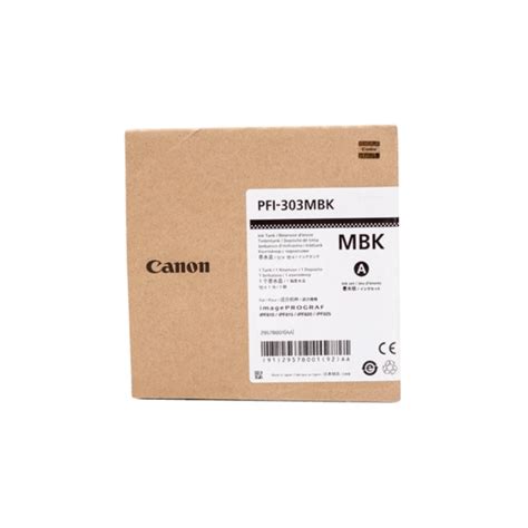 Genuine Canon PFI 303MBK Matte Black Ink Cartridge Printzone