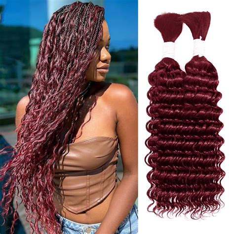 Bug Deep Wave Bulk Human Braiding Hair 100 Percent Human Hair Unprocessed Brazilian