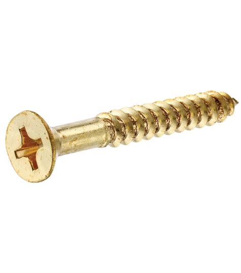 Hillman X Brass Flat Head Phillips Wood Screws Pk Wilco