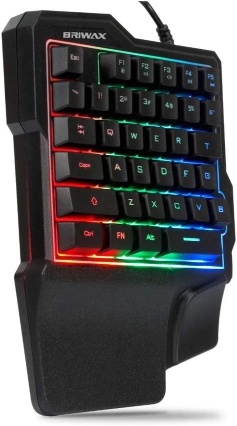 Teclado Semi Mecânico Gamer Uma Mão One Hand Single Reduzido Led Rgb