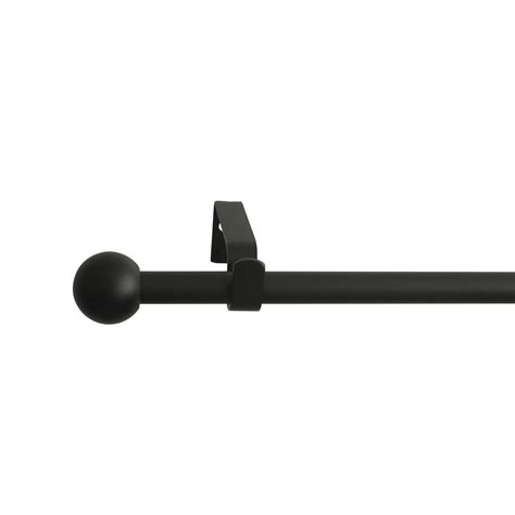 Kit de tringle à rideau Ball Diam 16 mm noir 120 à 210 cm Leroy Merlin