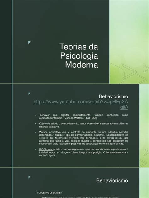 Teorias Da Psicologia Moderna Uma Análise Comparativa De Abordagens