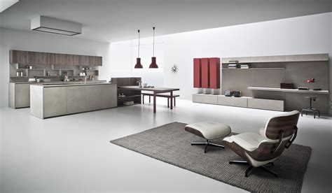 Cucina In Resina Di Cemento Con Isola Line K Collezione Line K By