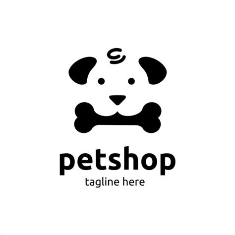 Diseño de logotipo pet shop Vector Premium