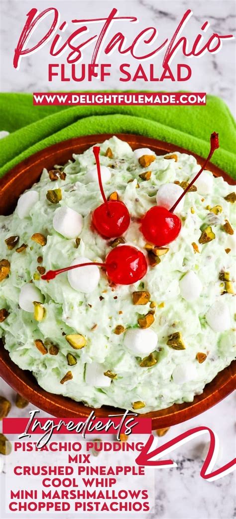 EASY Pistachio Fluff Salad Recipe | Delightful E Made