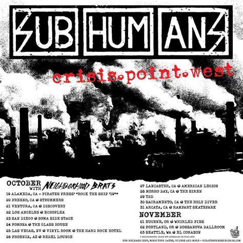 Subhumans Tour 2022 Poster