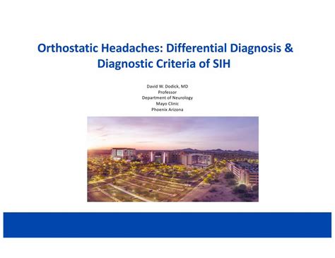 (PDF) Orthostatic Headaches: Differential Diagnosis & Diagnostic ...