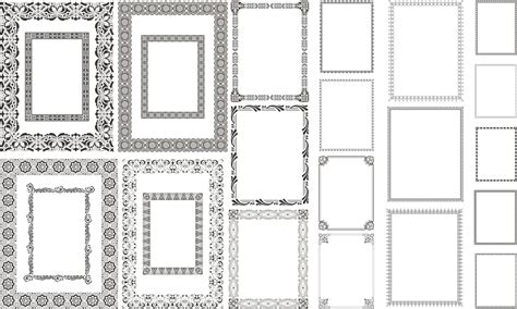 Retro Frames Set Eps Cdr Svg File Dezin