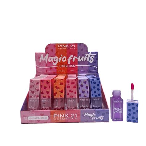 Pink 21 Lipgloss Mágico Fruits Unick Make